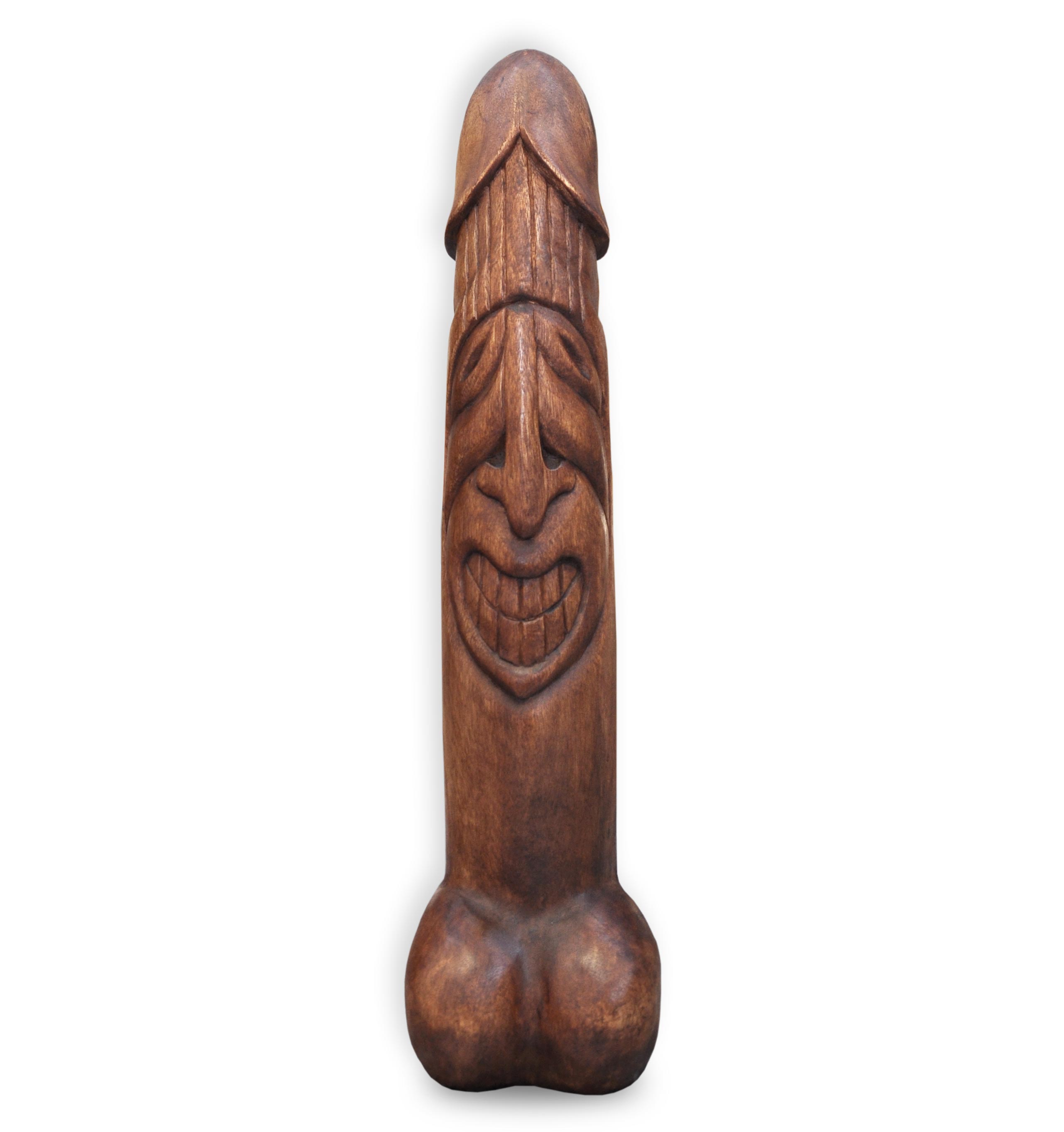 14000_galerie Phallus Skulptur aus Holz verschiedene Größen / Asiatisches Fruchtbarkeitssymbol
