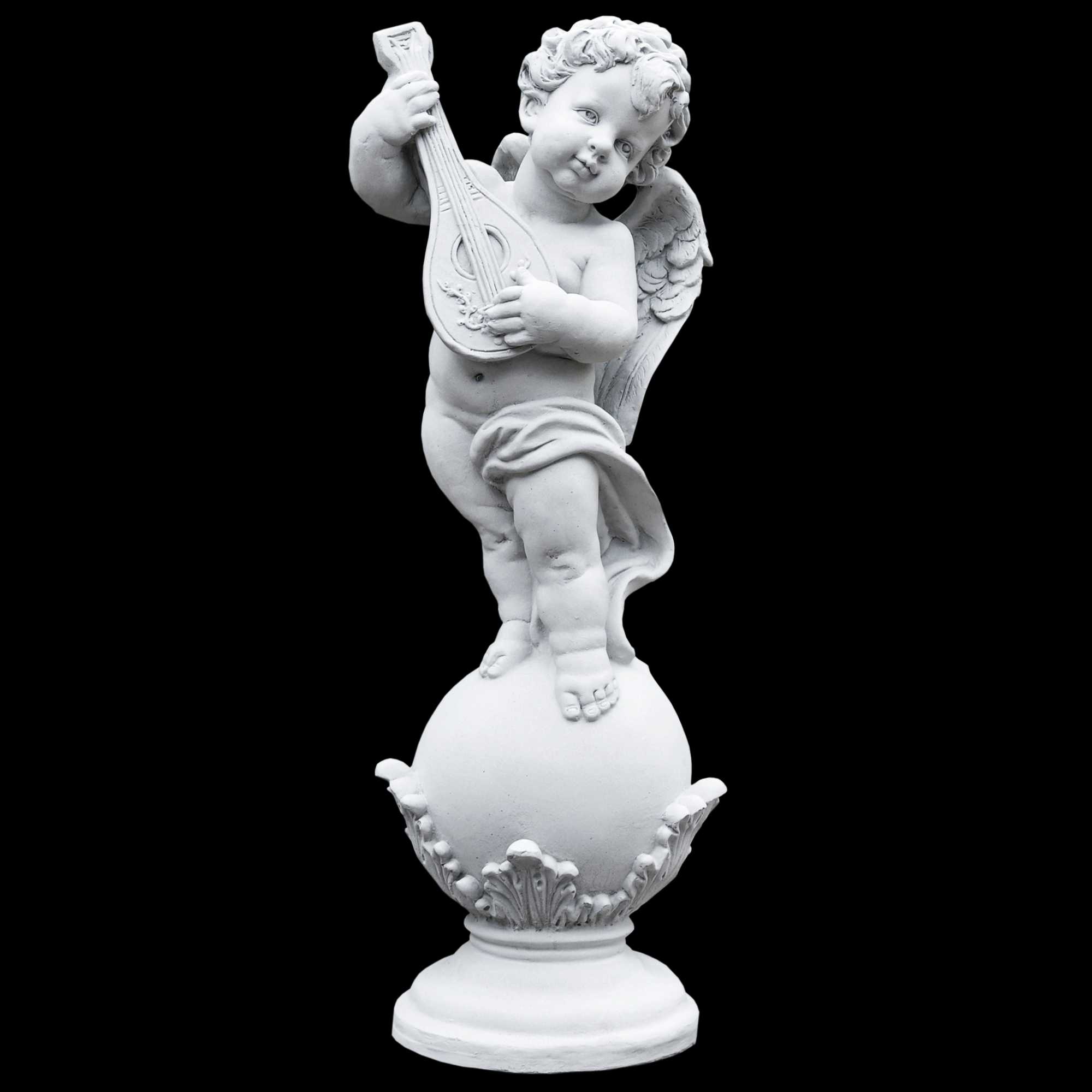 10284_galerie Engelsskulptur Amor spielt Laute