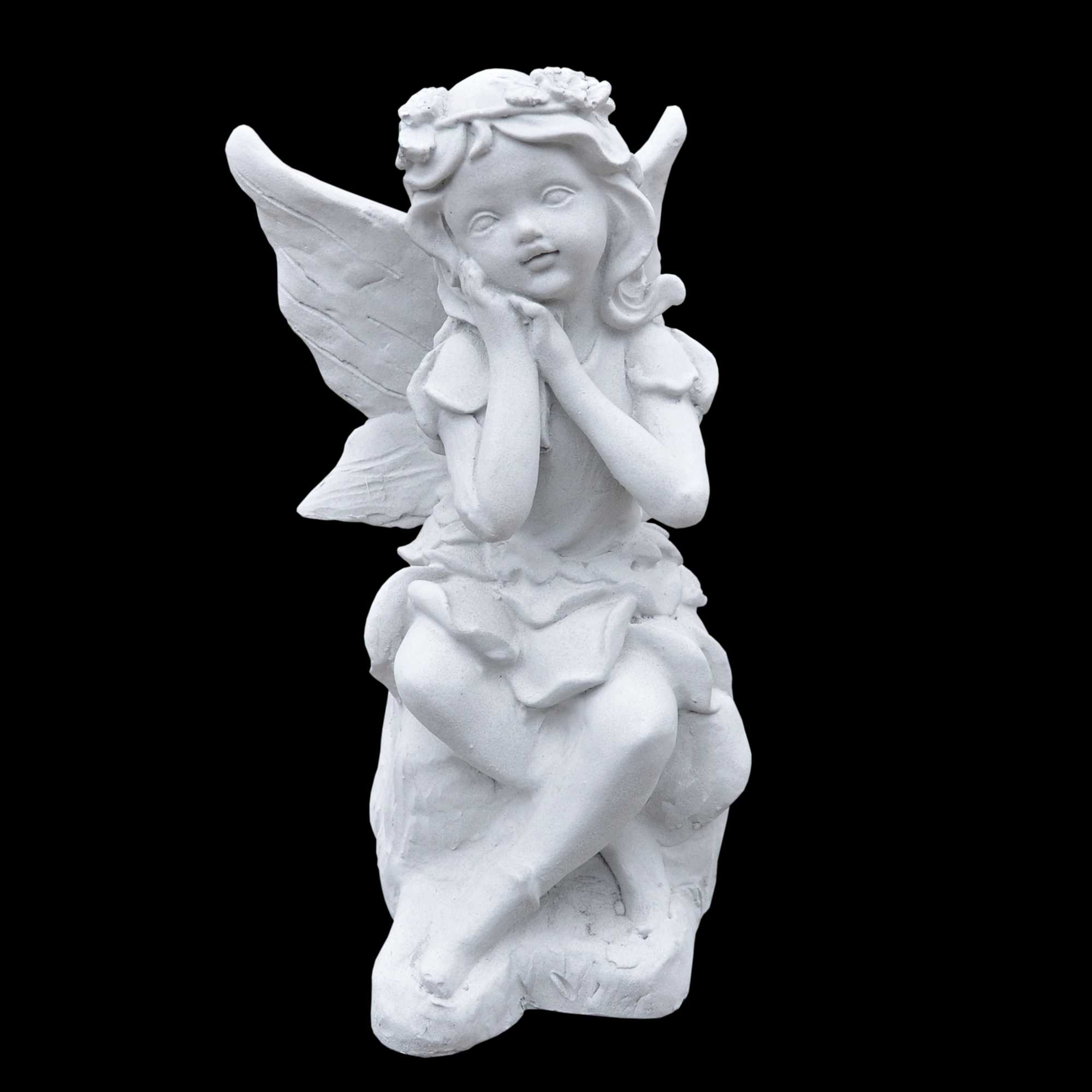 10293_galerie Steinguss Figur sitzende Elfe