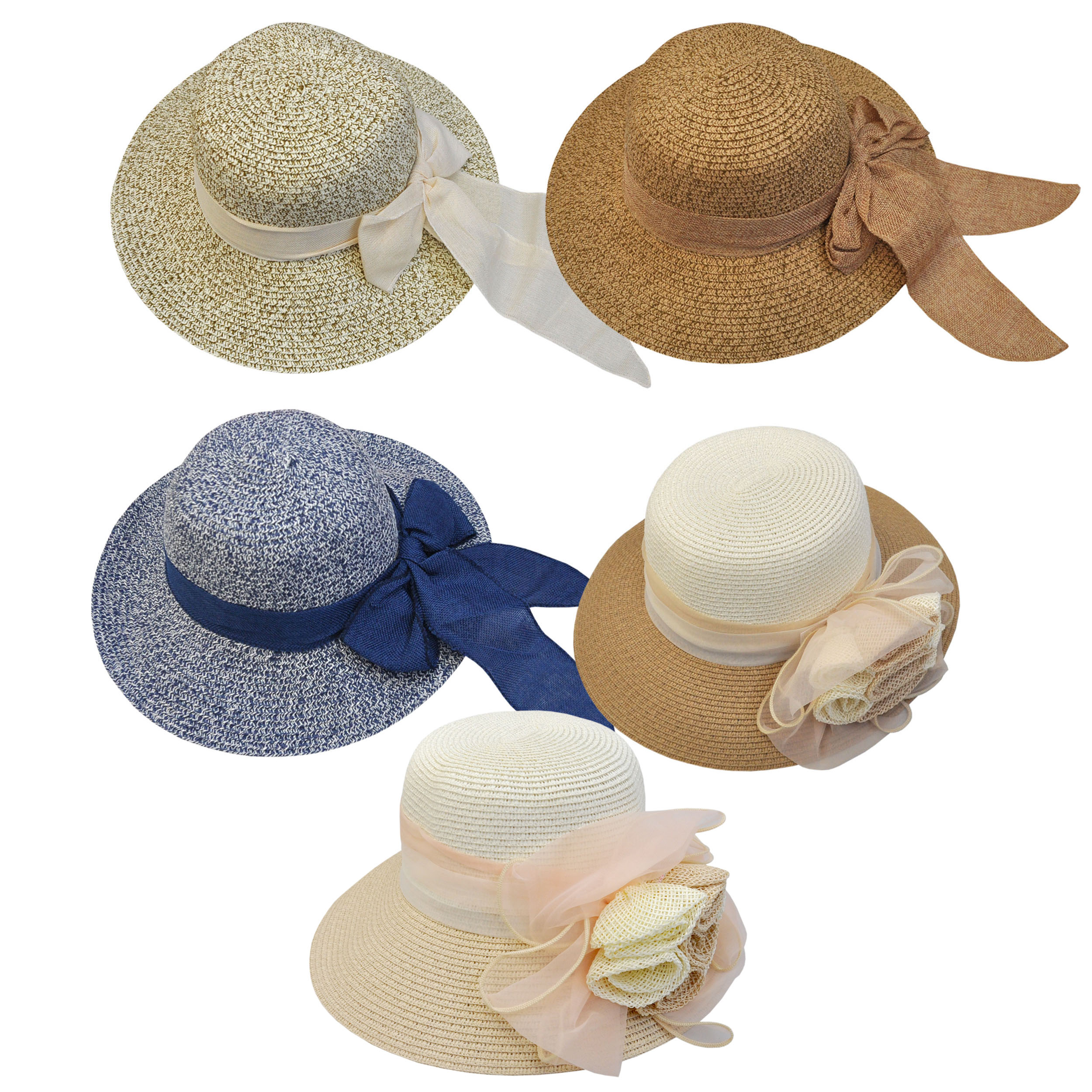 42127-42129-42132-42154 Damenhut mit Schleife/Blume Übersicht