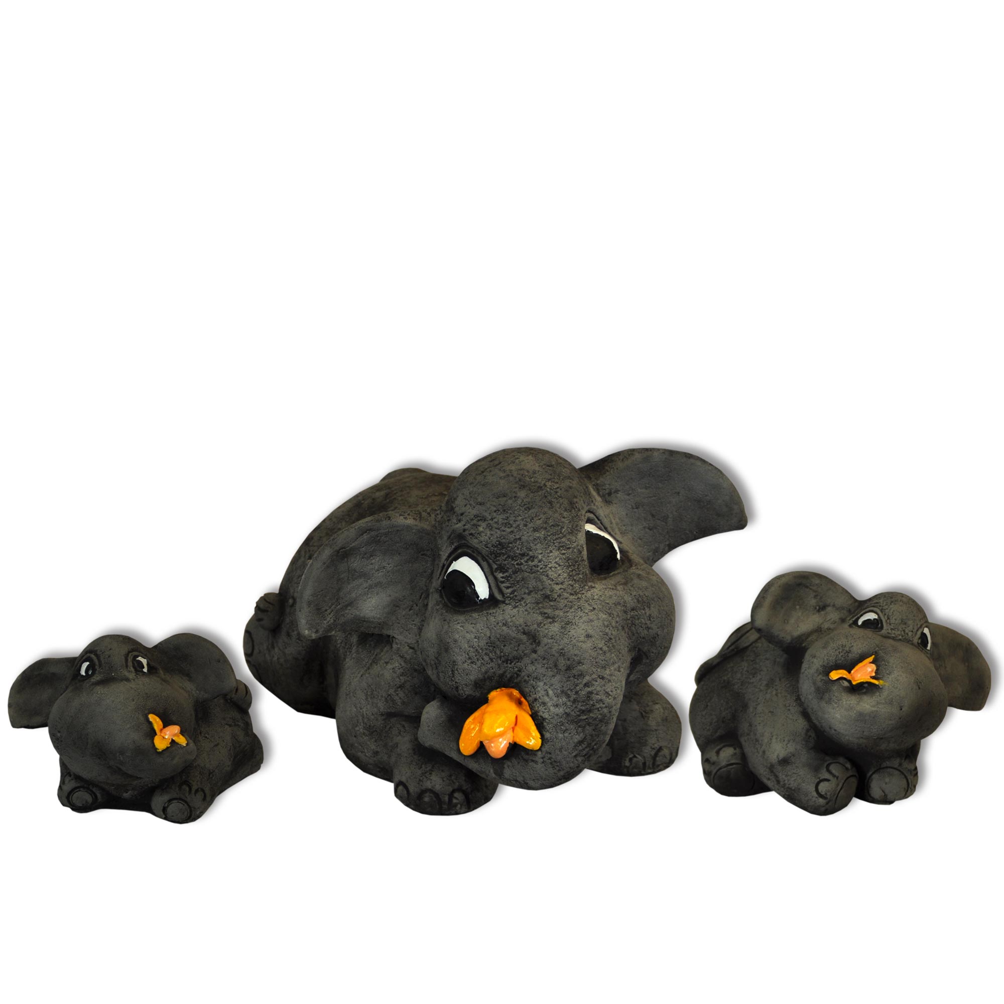 10262_galerie2 Set Elefanten aus Steinguss