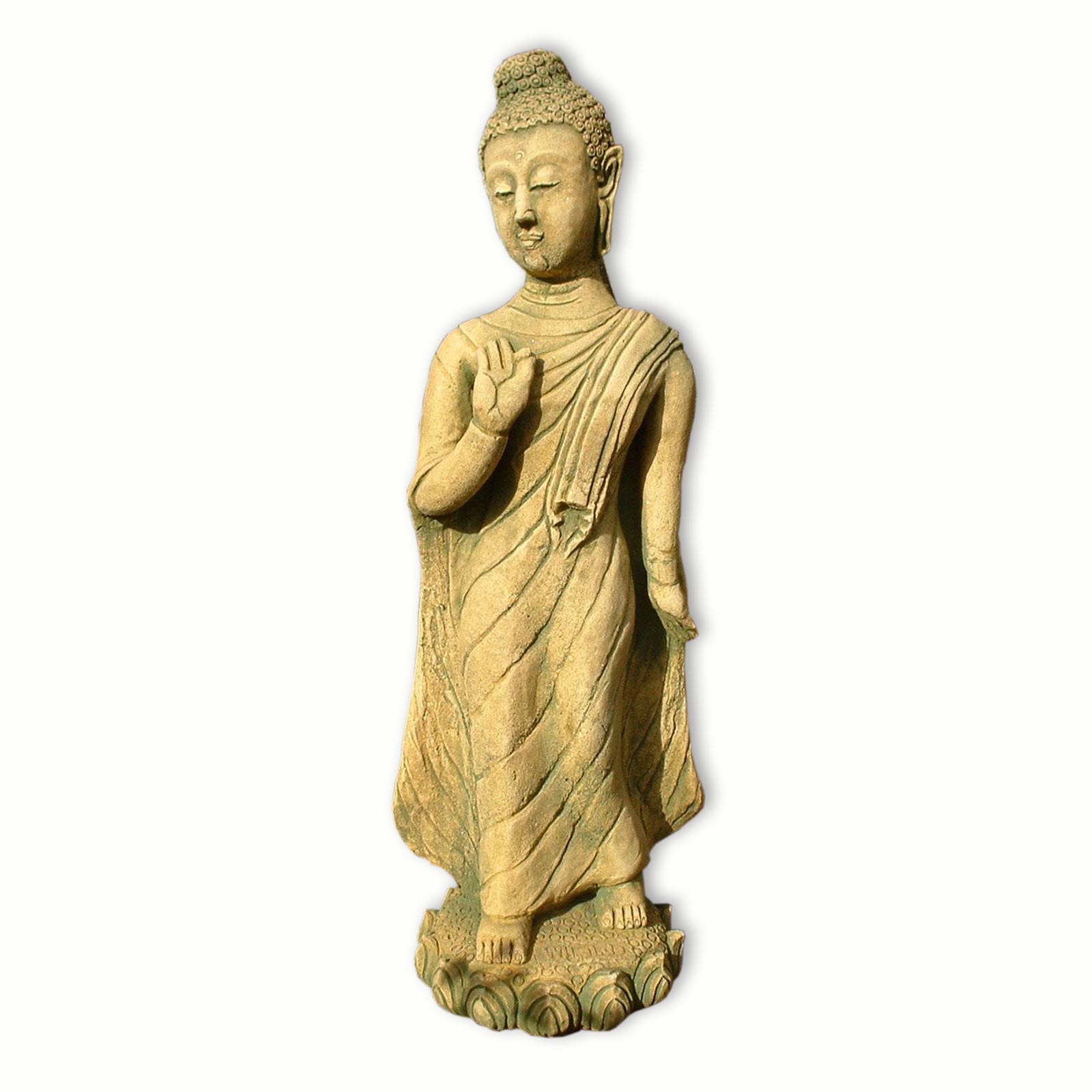 10213_galerie stehender Buddha gelb grün