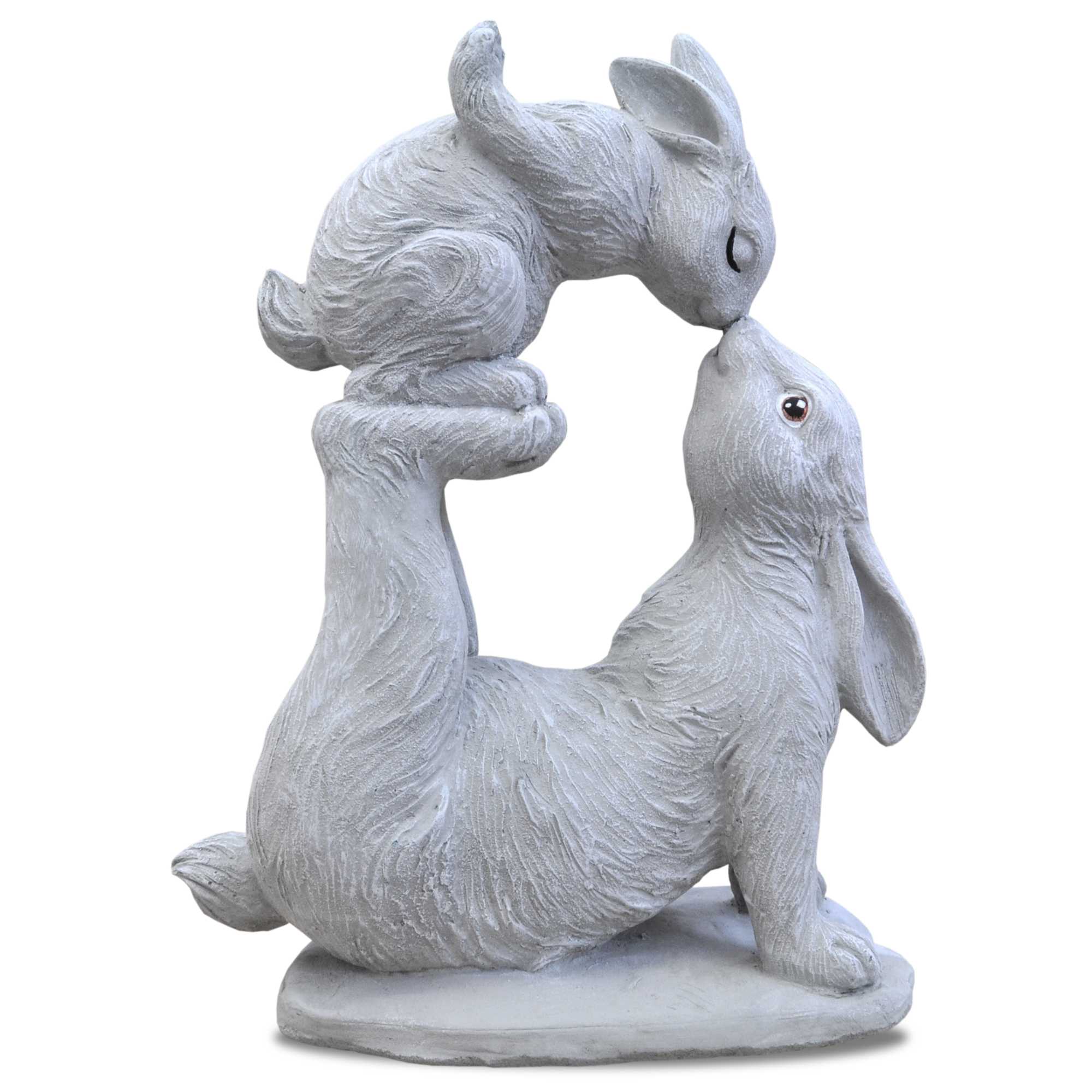 10279_galerie Hasen Mama und Kind aus Steinguss