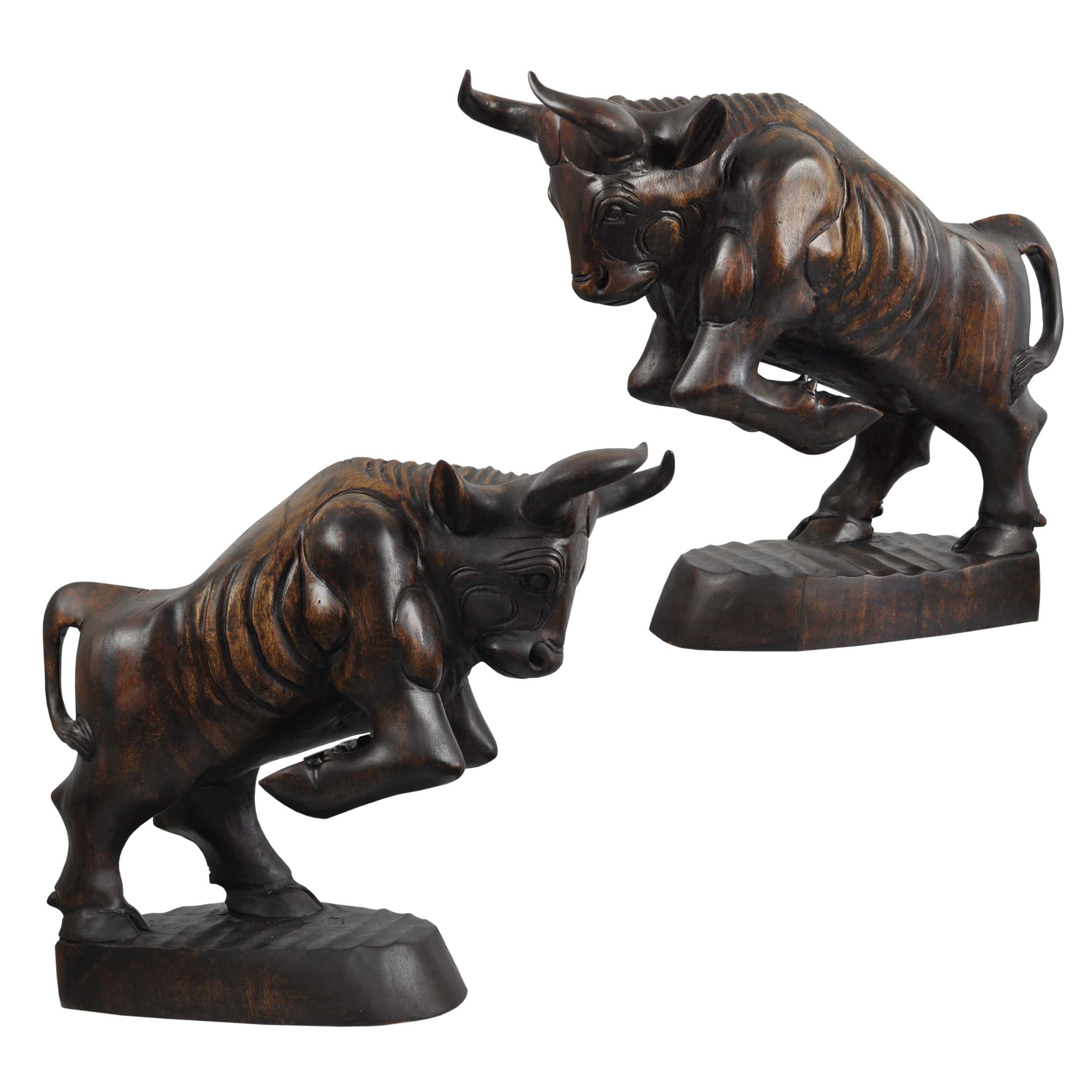 13477_galerie Bisonfigur hergestellt in Thailand, Handarbeit Unikat 1 Paar