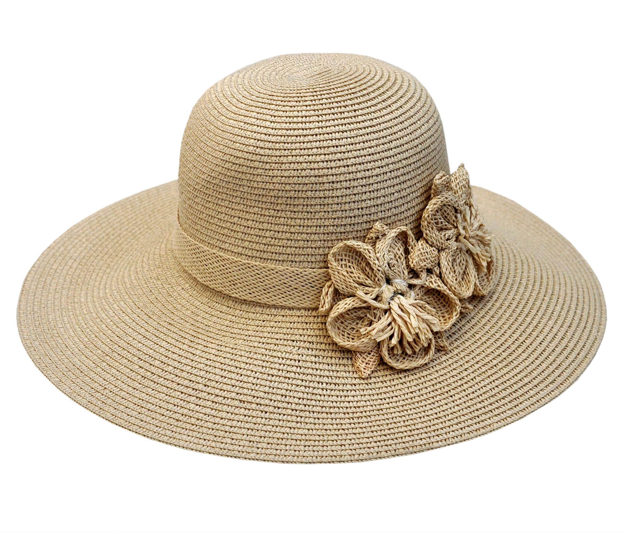 42103_1a58c932dbd9cc2 Schlapphut mit Blumenkrempe natur