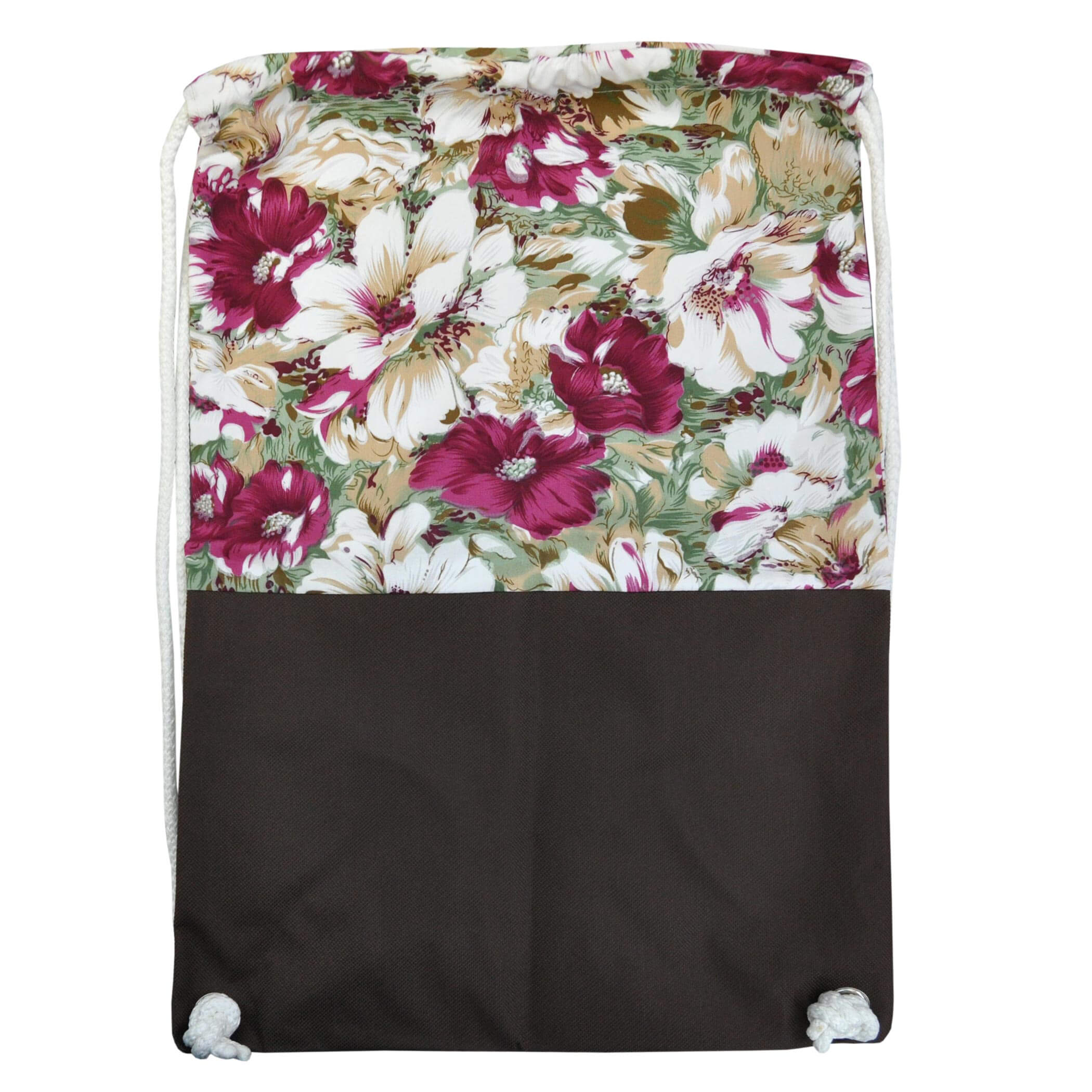 Rucksack Blumen dunkelrot