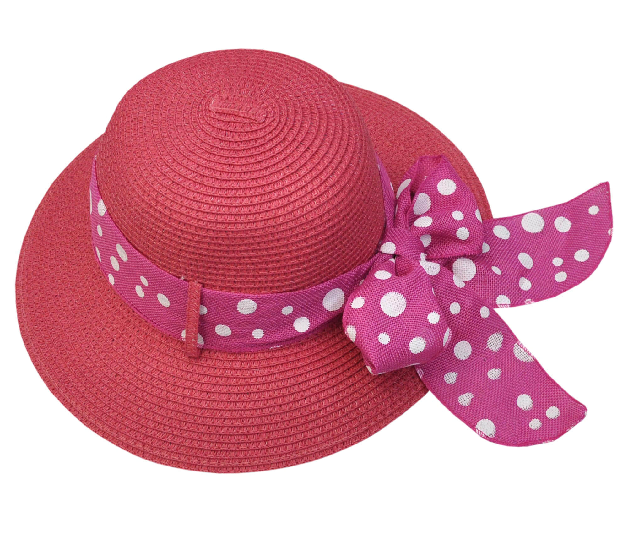 Damenhut mit dekorativer Schleife pink