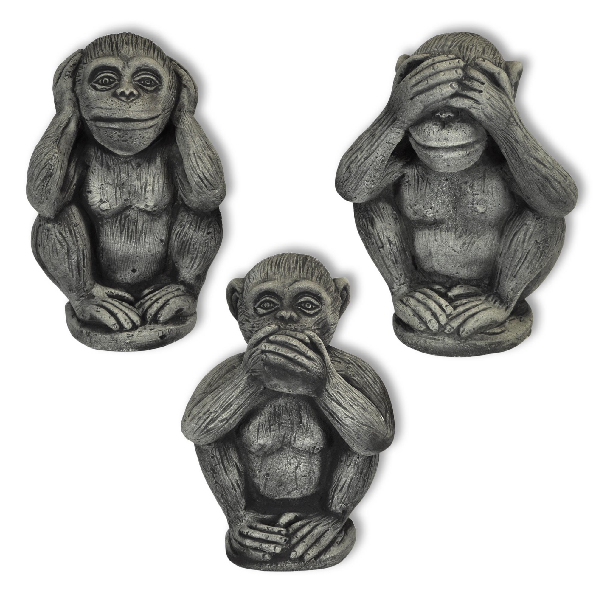 Affen Set klein Steinguss